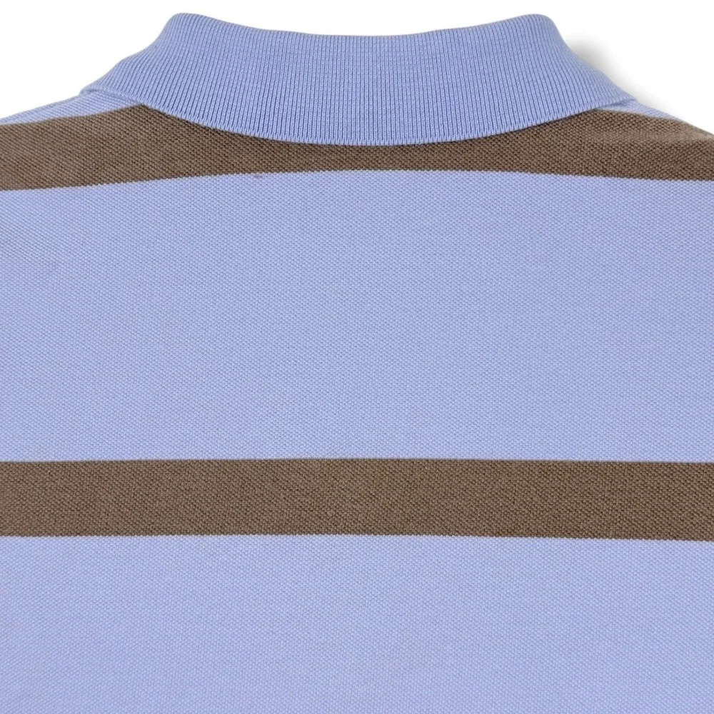 Vintage Polo Ralph Lauren Polo Shirt Men XL Blue Brown Stripe Classic Pony Golf